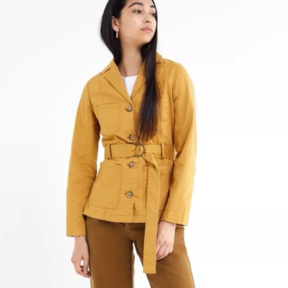 Urban Outfitters Belted Button-Front Safari Jacket, Size Small